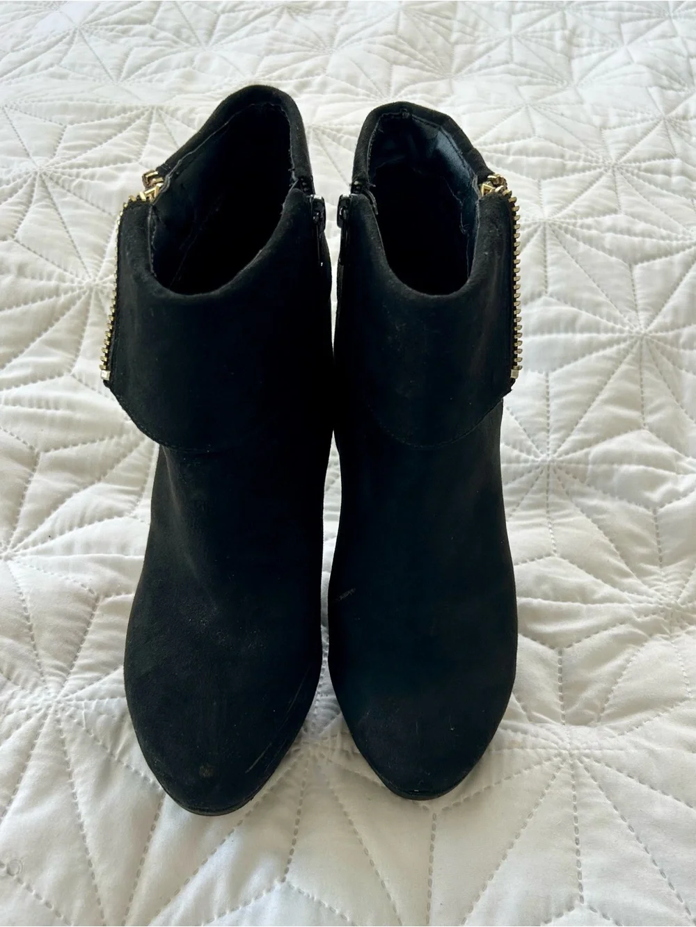 Night Out Energy 🖤 | Black Suede Stiletto Ankle Boots